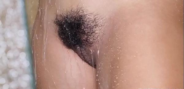  Showering latina licked and fucked